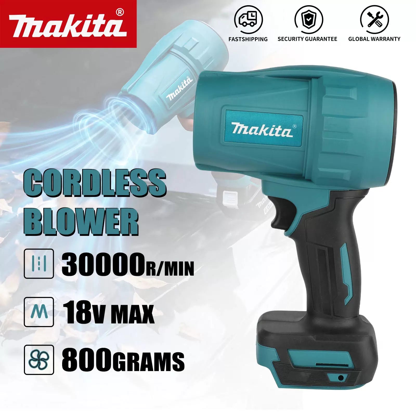 Makita M306 High Power Blower 1080W Fast Drying Capability Ideal For Washing Cars And Removing Water From Surfaces tools [1]