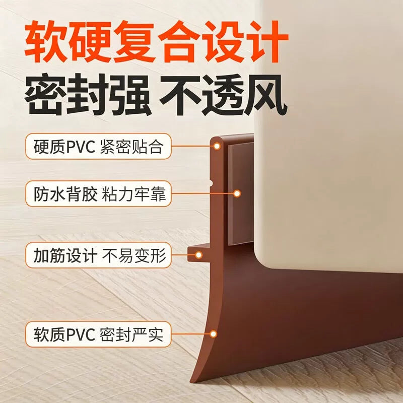 Minggu door gap sealing strip, anti-theft glass door and window gap baffle, self-adhesive sound insulation and waterproof strip, windproof device, transparent and waterproof adhesive backing, 100cm*2  [2]