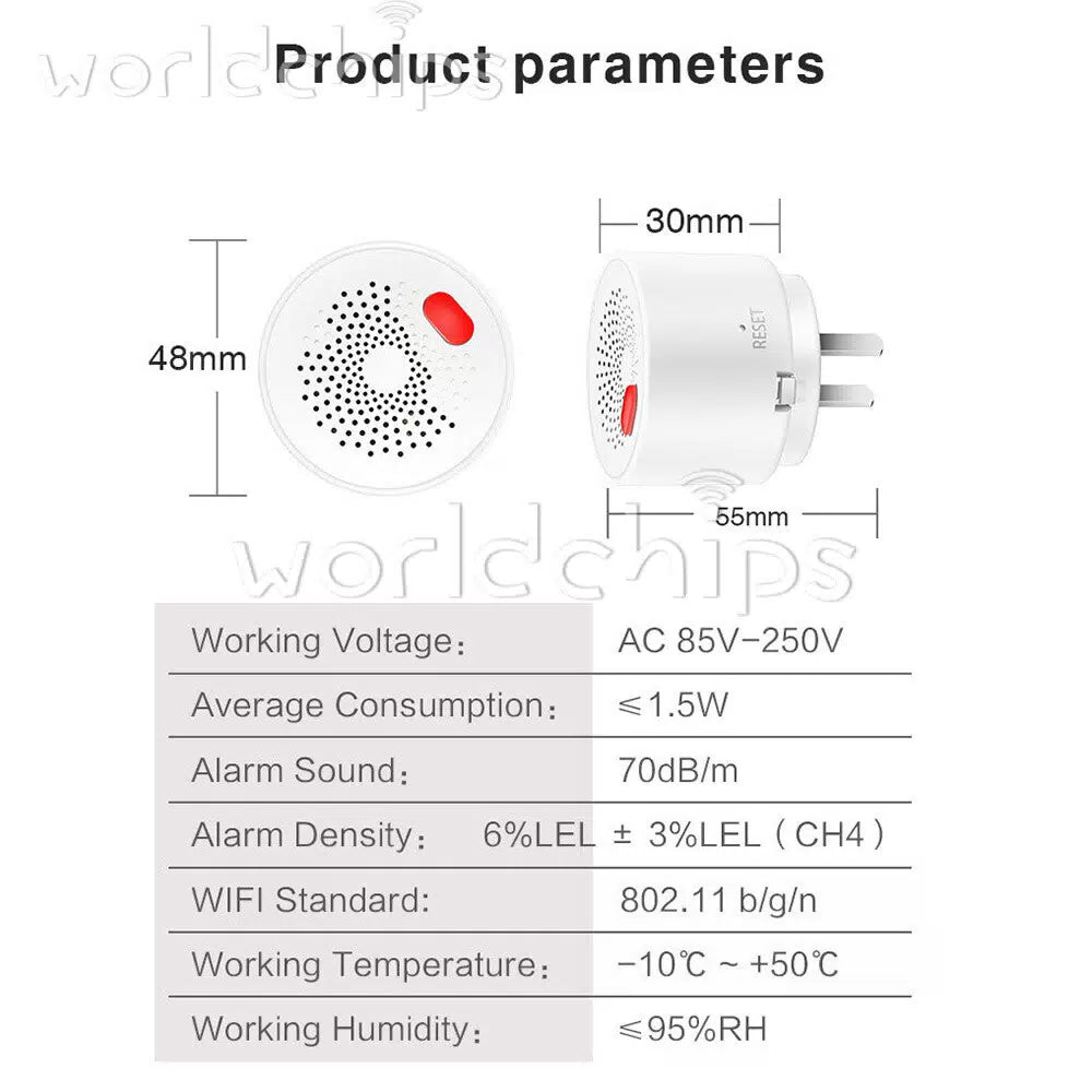 Natural Gas Sensor Combustible /Household Smart WiFi Gas Detector Leakage Alarm [3]