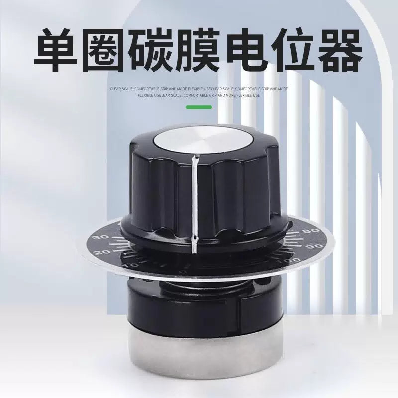 Noran RV24YN 20S Single-Turn Carbon Film Potentiometer, Single-Turn Adjustable Resistor B502 5K Potentiometer + Scale + Knob (1 set) [2]
