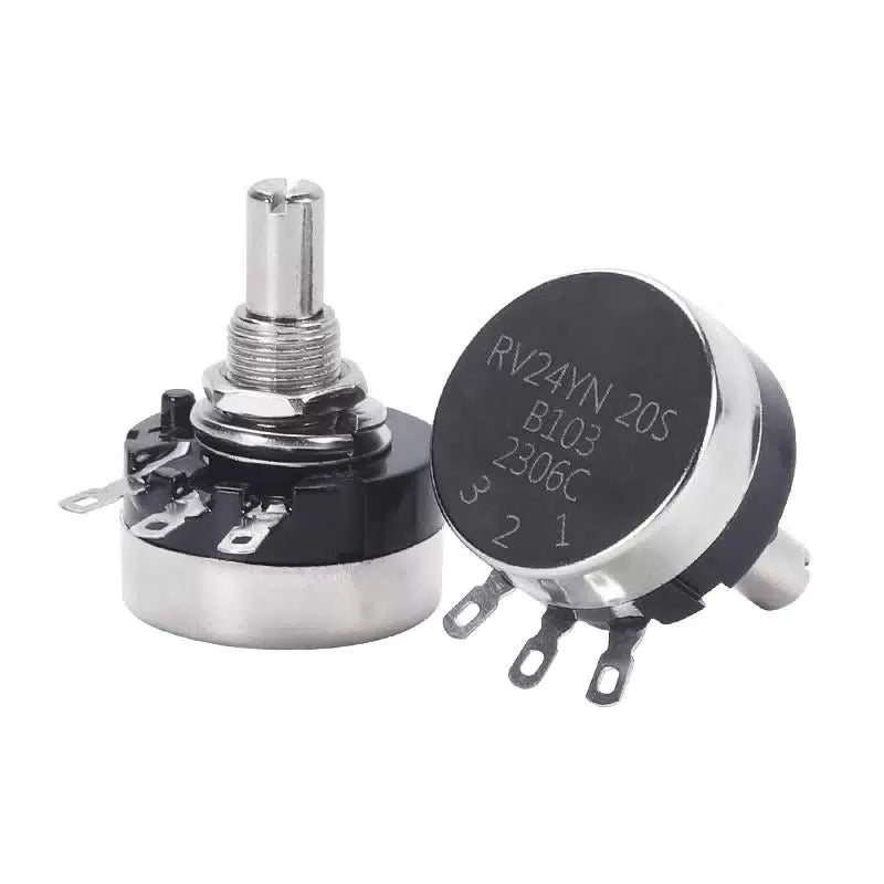 Noran RV24YN 20S Single-Turn Carbon Film Potentiometer, Single-Turn Adjustable Resistor B502 5K Potentiometer + Scale + Knob (1 set) [5]