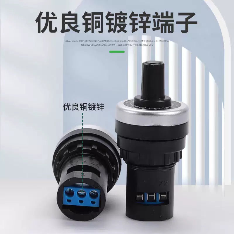 Norran LA42DWQ-22 Precision Speed Controller with Knob and 22mm Opening Hole, 500 Ohms [2]
