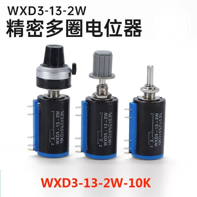 Norran Multi-turn Wire-wound Potentiometer WXD3-13-2W-10K Precision Multi-turn Wire-wound Potentiometer with Adjustable Sliding Rheostat (1 piece, plus one standard cap) [1]