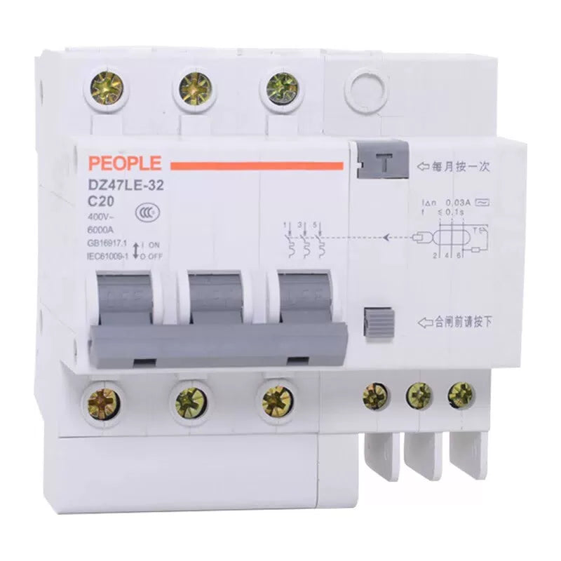 PEOPLE DZ47LE-63 Leakage Circuit Breaker Air Switch 3P 40A [1]