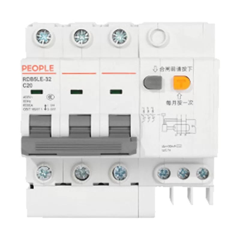 People's Electrical Appliances (PEOPLE) RDB5LE leakage protector with air switch circuit breaker 3P+N 25A [3]