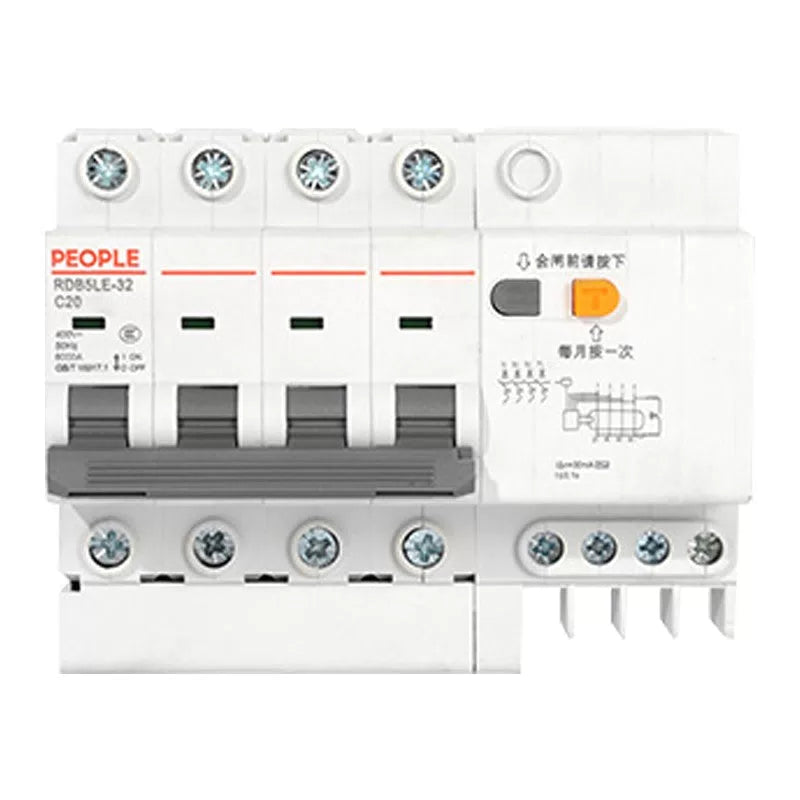 People's Electrical Appliances (PEOPLE) RDB5LE leakage protector with air switch circuit breaker 3P+N 25A [4]