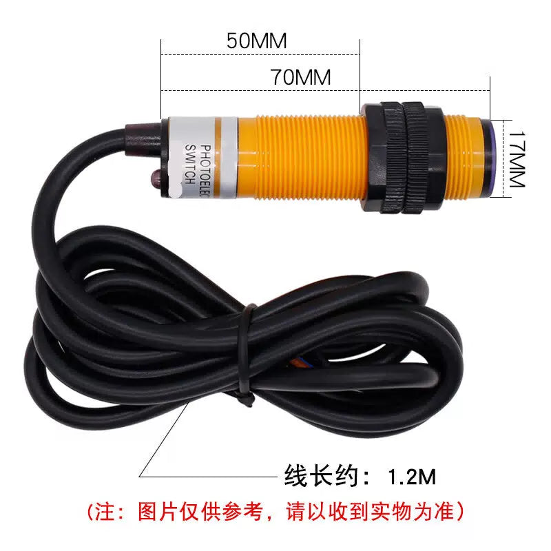 Perty diffuse reflection photoelectric switch sensor, three-wire DC, two-wire AC, normally open infrared sensor E3F-DS30C4, three-wire DC NPN normally open. [4]