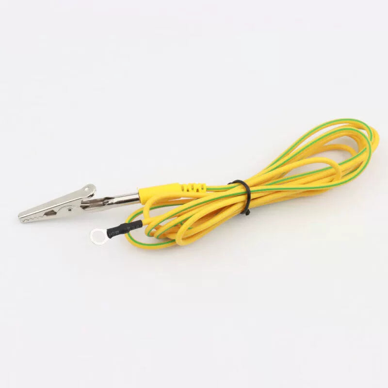 Pipertop equipment connection wire, grounding wire, alligator clip + terminal, PVC wire grounding buckle, alligator clip + terminal, yellow-green grounding wire, 1.8 meters, 10 pieces. [3]
