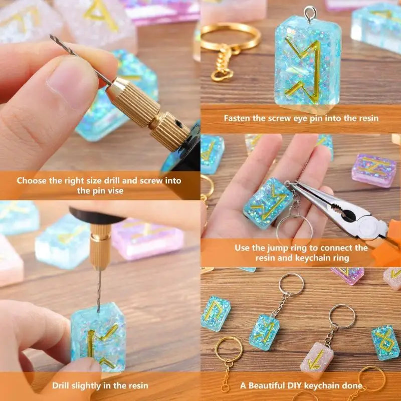 USB Powered Mini Electric Drill Portable Stable Performance 3 Drill Bits Set for Beginners DIY Art Creation