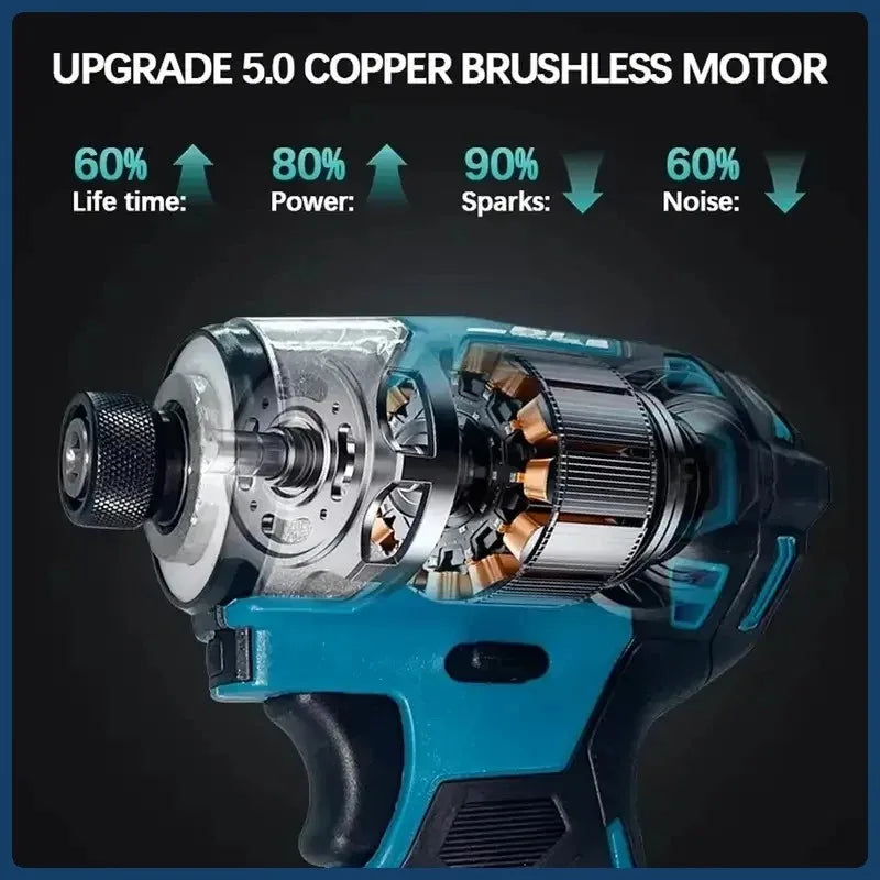 Makita DTD173 1800RPM 180Nm Cordless Impact Driver 180Nm Brushless Motor Electric Drill Wood Bolt T Mode For Makita Battery