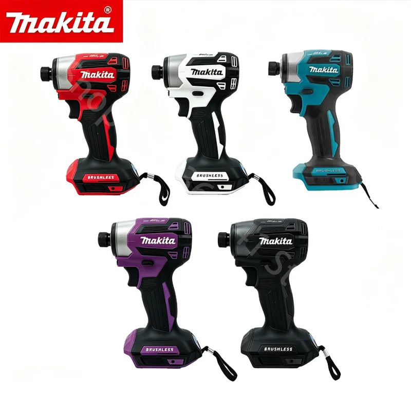 Makita 18V DTD173 Multi‑Color Brushless Impact Screwdriver 180Nm T‑Mode For Home Improvement, DIY Wood & Bolt Fastening Projects
