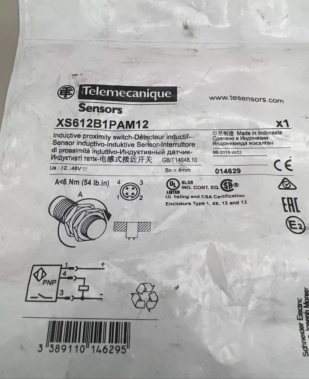Schneider XS612B1PAM12 Proximity Switch Sensor [1]