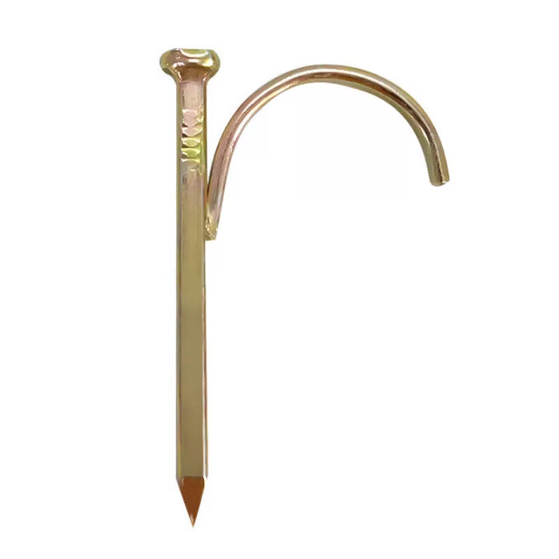 Steel Precast Pipe Hooks, National Standard Quality Pipe Fixing Nails, Hook-and-Fit Integrated Nails, Color Zinc Pipe Clips [Jingcang] 4 points (30 pieces) [2]