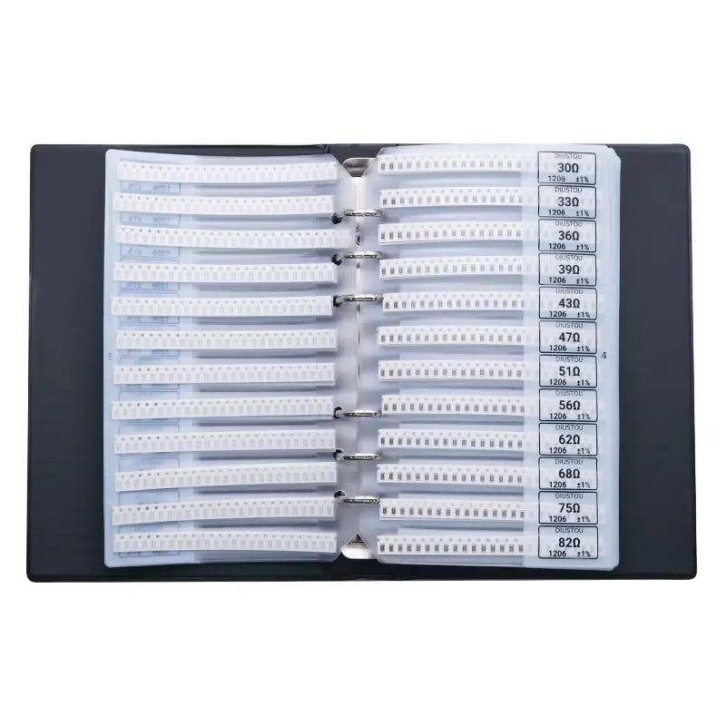 Stone Drop Resistor Sample Sheet, 1206 SMD Resistor Sample Sheet, 1% Accuracy, 170 Resistance Values, 50 Pieces Each, Resistor Pack, Resistor Sample Sheet, Electronic Component Sample Sheet [5]