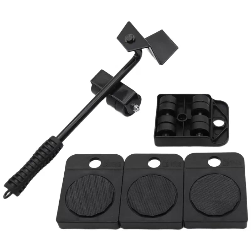 This is a handy tool for beginners to move heavy objects, furniture, and cabinets. It features a caster base for easy and labor-saving moving. [1]