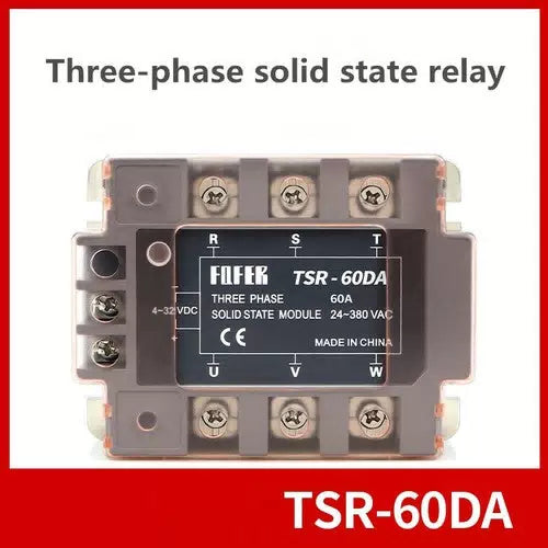 Three-phase solid state relay 60A TSR-60DA DC control AC 4-32VDC 24-380VAC [1]