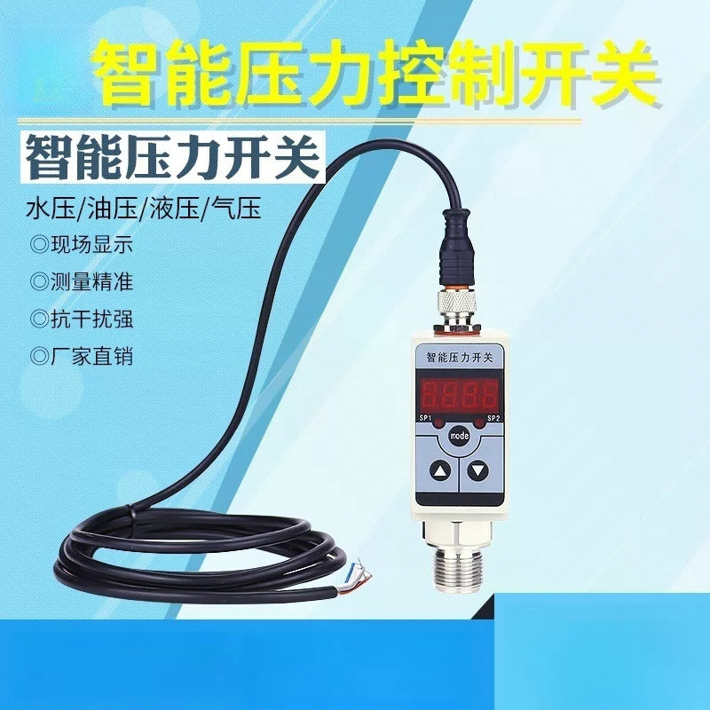 USAMRPNP NPN intelligent pressure switch sensor, digital display automatic controller, adjustable oil-water-liquid-gas differential pressure and temperature. [1]