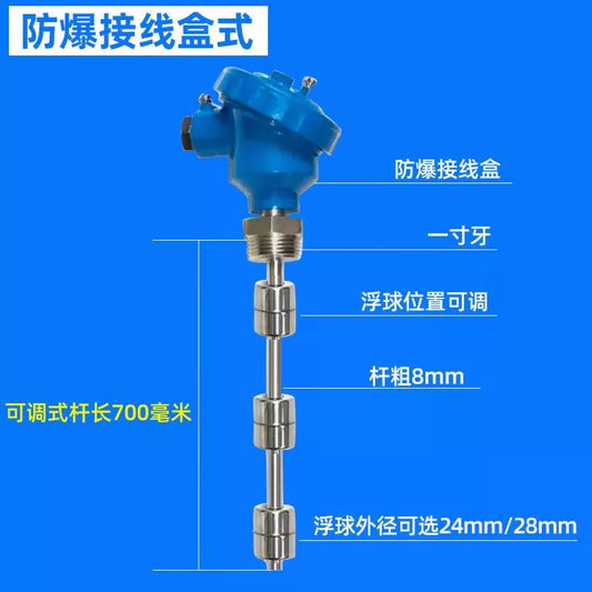 USAMR explosion-proof junction box, three-float liquid level controller, switch, water level control, multi-point sensor, water/oil level gauge. [1]