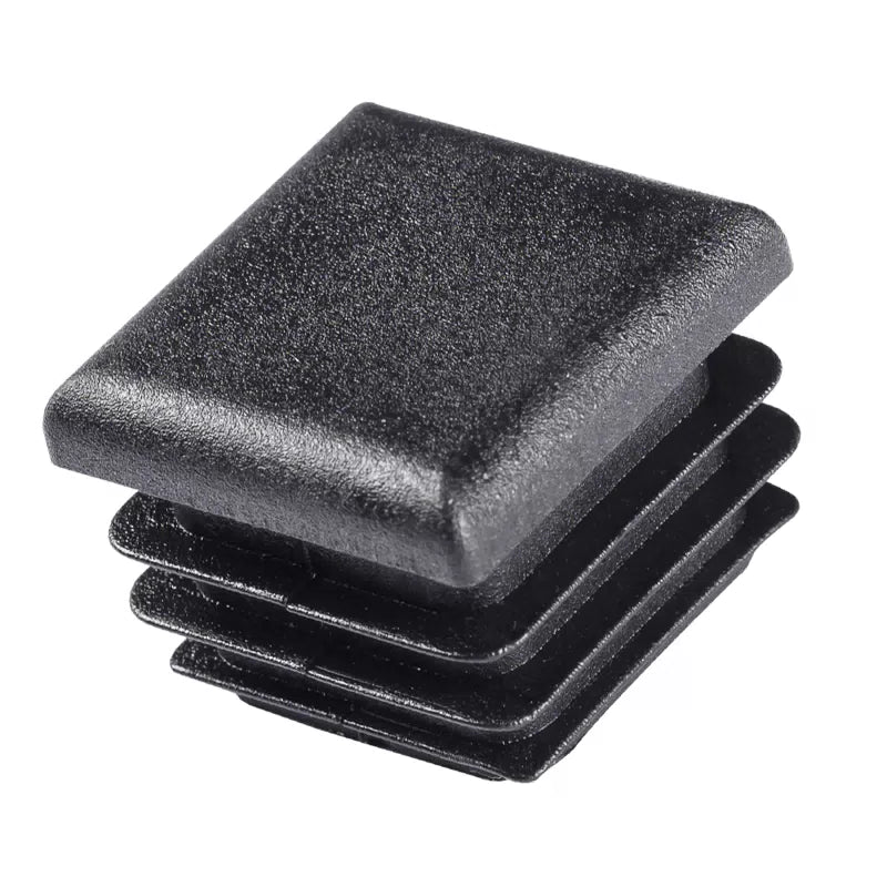Winstein W1009 (100 pieces) Square Pipe Plugs, Plastic PE Pipe Plugs, Square Pipe Caps, Furniture Foot Pads, End Caps, Black 20*20 Square Pipe Plugs [1]