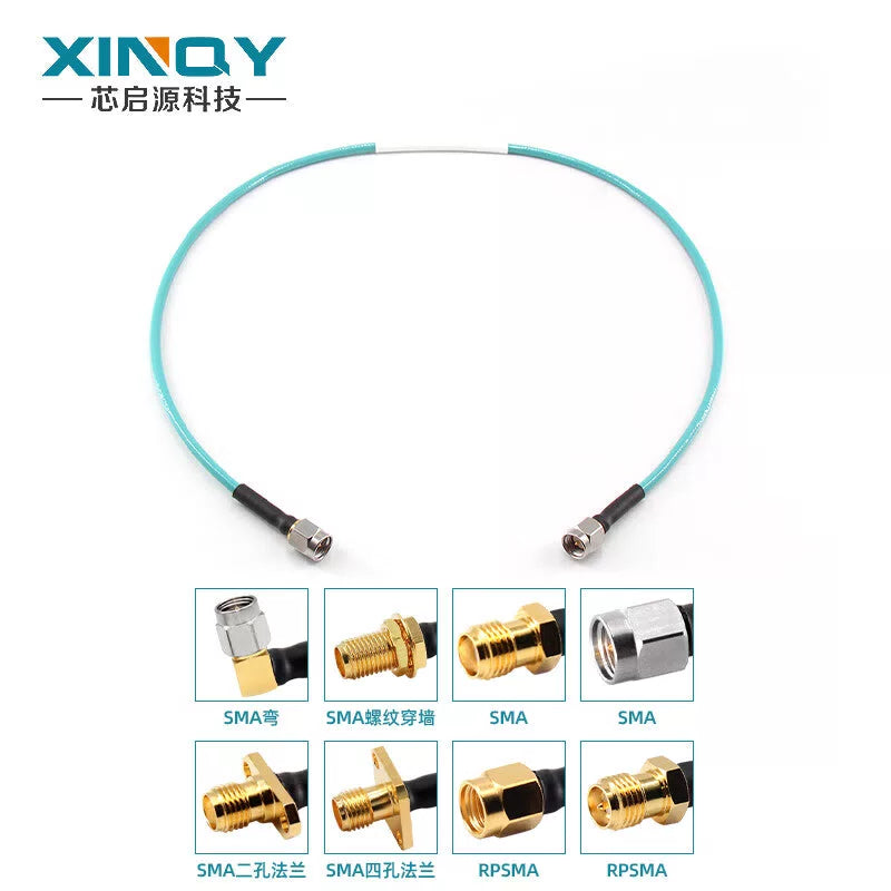 XINQY SMA connector RF cable, ultra-flexible low-loss RF cable, DC-8/9G test interconnect silver-plated flexible coaxial cable, SMA male connector - SMA male connector 1m [5]