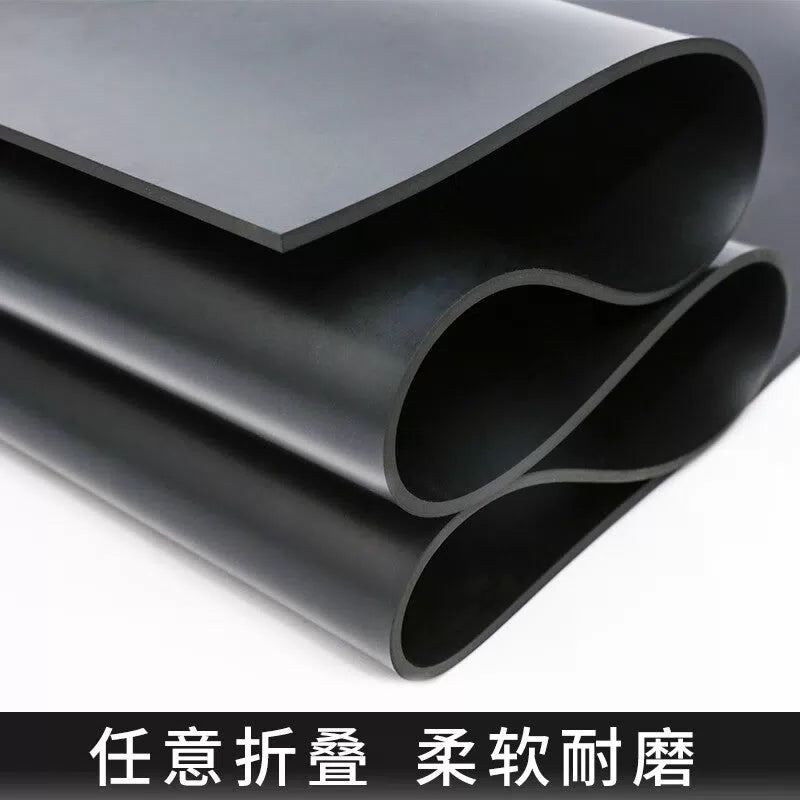 Xinyuan Black Industrial Rubber Sheet, High-Voltage Resistant, Insulating, Oil-Resistant, and Shock-Damping Pad for Power Distribution Rooms, 3/5MM Sealing Rubber Sheet, Black, 1M Width * 2MM Thicknes [2]