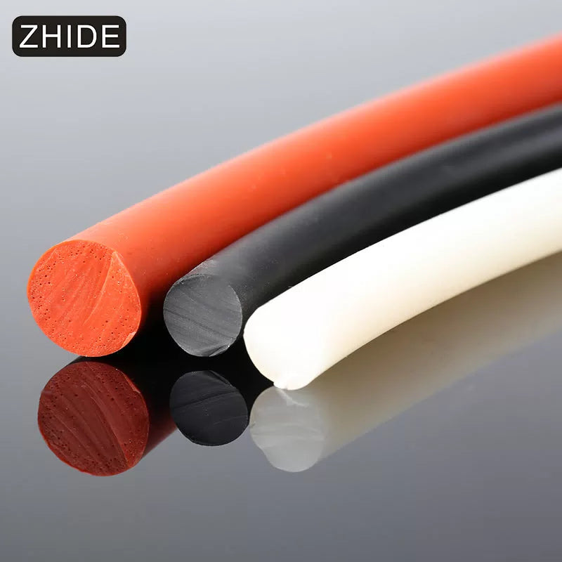 ZHIDE high-temperature resistant rubber strips, fluororubber sealing strips, fluororubber resistant to acid and alkali corrosion, 5.5mm, 1 meter, in stock. [1]