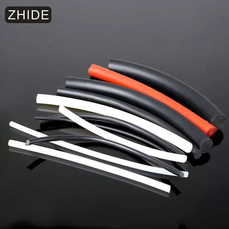 ZHIDE high-temperature resistant rubber strips, fluororubber sealing strips, fluororubber resistant to acid and alkali corrosion, 5.5mm, 1 meter, in stock. [2]