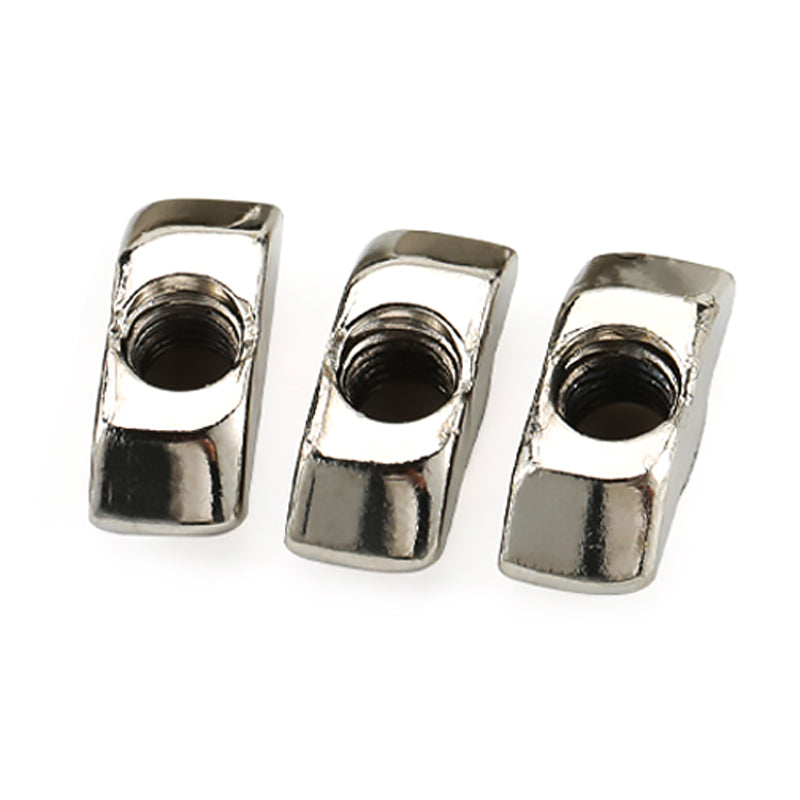 Bairuite Aluminum Profile Nuts, T-type Slider Spring Ball Nuts, European Standard, National Standard Hammerhead, Boat Type, European Standard T-type 30 M4 [20pcs] Nickel Plated
