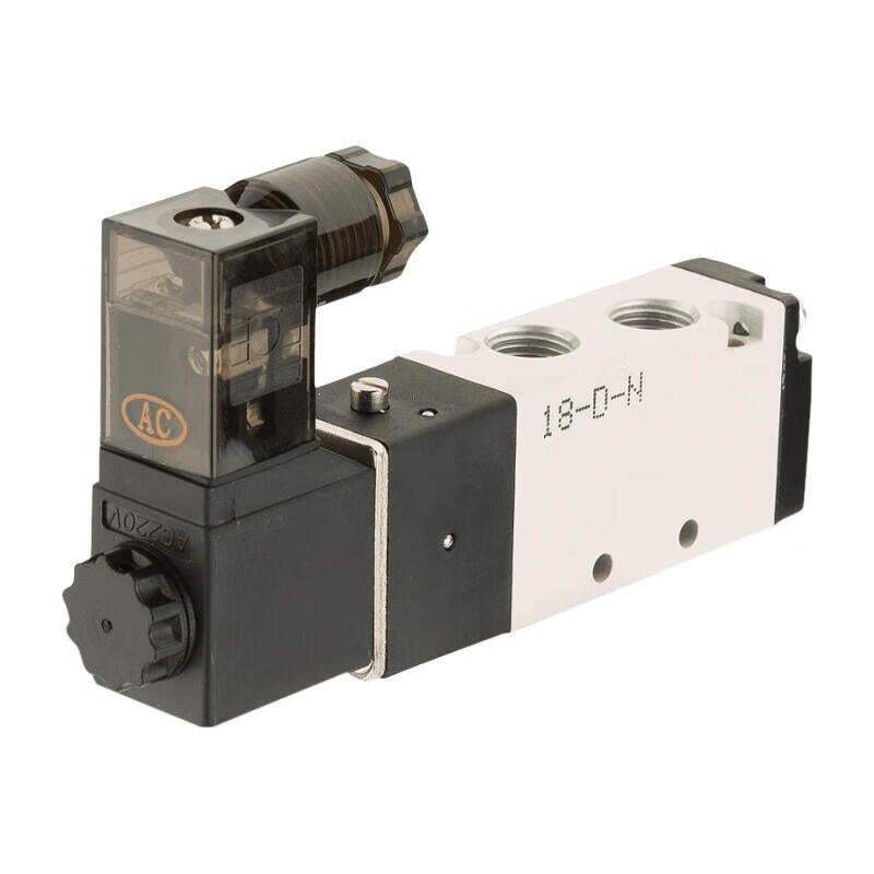 AirTAC internal pilot solenoid valve, 2-position 5-way, single solenoid, DIN socket; 4V11006C