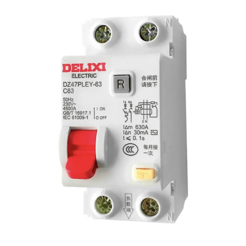 DELIXI DZ47PLEY-63 Electric Leakage Circuit Breaker 63A 30mA