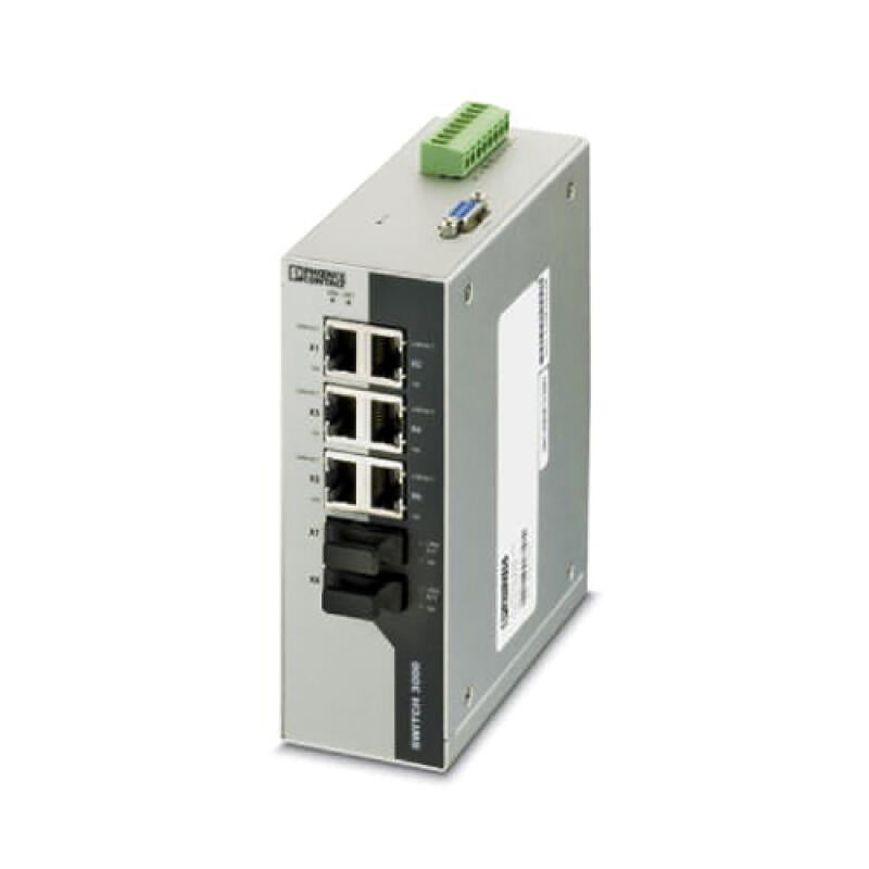 Phoenix Managed Ethernet Switch; FL SWITCH 3006T-2FX SM