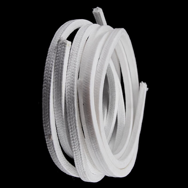 Deqi PTFE Packing, High Pressure, High Temperature, Acid Corrosion Resistant Pump Sealing Rope, Oil-Free Oil-Containing PTFE Packing, White Oil-Free, 4mm*4mm-1m