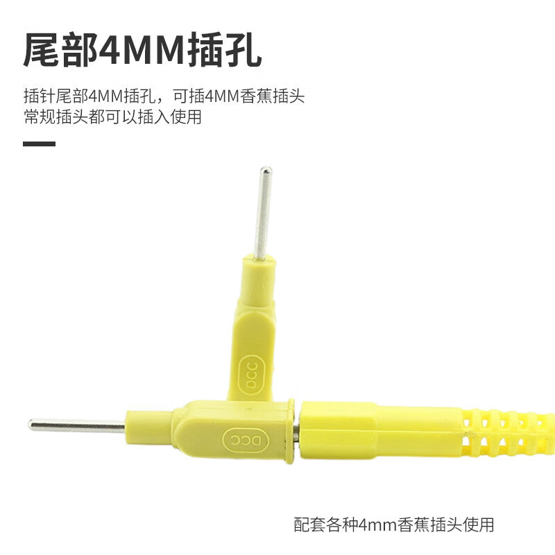 Cangren DCC series 2mm pin connector, tail socket for connecting 4mm banana plug power test pins, black, 5 pieces CR-CSZ-MO5