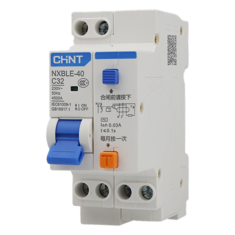 Chint NXBLE-40 residual current operated circuit breaker; NXBLE-40 1P+N C32 0.03A 4.5kA