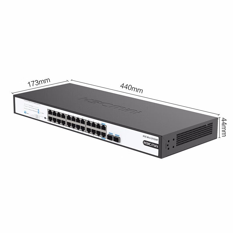 H3C enterprise-class 24-port Gigabit unmanaged switch S1224F 2 Gigabit optical network switch network cable splitter rack-mounted