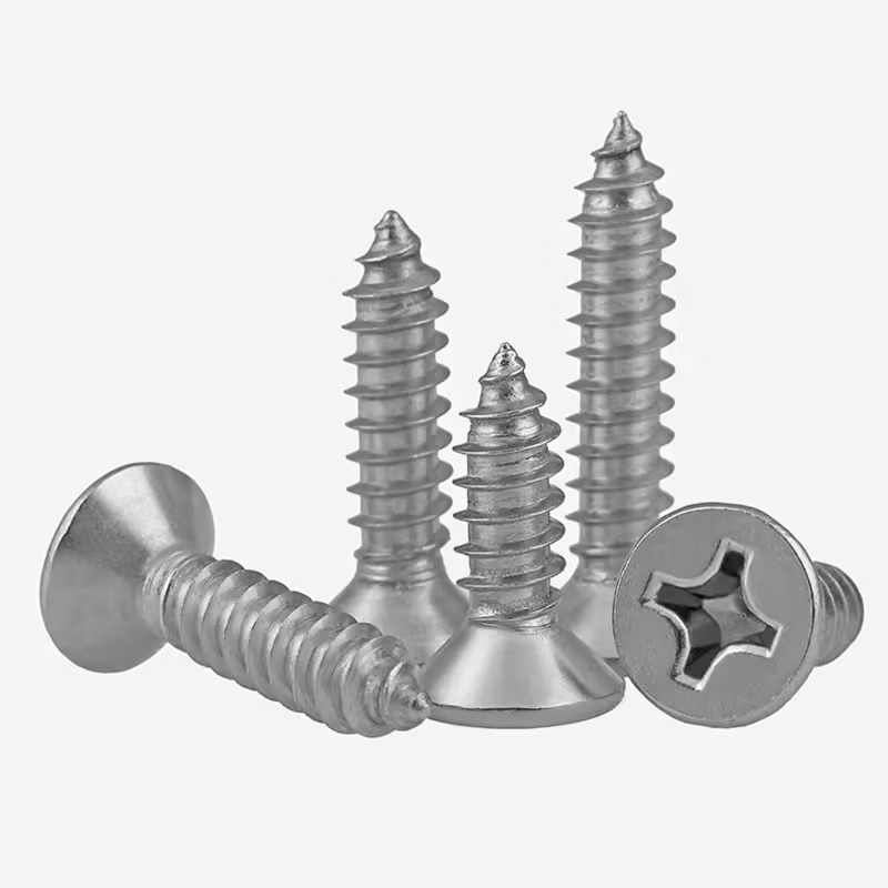 Bairuite 316 Stainless Steel Phillips Countersunk Head Self-Tapping Screws, Flat Head Self-Tapping Wood Screws GB846 M3*25 [100 pieces] (316)