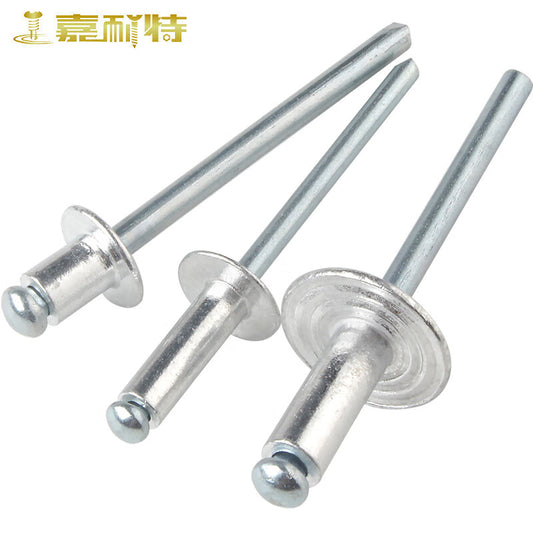 JANITE Aluminum Brimmed Blind Rivets, Large Head Rivets, Open-Type Flat Head Rivets, M4*13*10 (50 pieces)