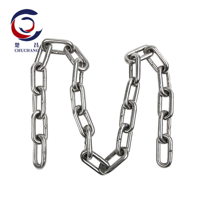 Chuchang 304 Stainless Steel Chain, Long Ring Railing Chain, Chandelier Chain, Decorative Stainless Steel Iron Chain, Price per meter, 2.5mm thickness (multiple purchases do not require cutting).