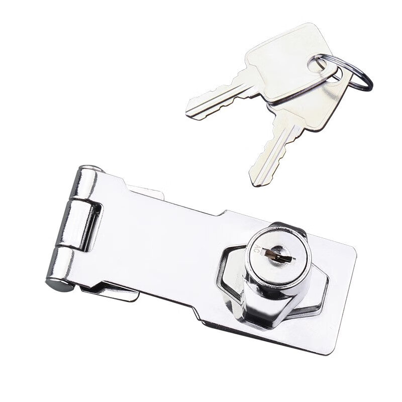 Thousand-speed wheel drawer lock, simple furniture lock, no drilling required, old-fashioned door lock, latch, cabinet door lock, adhesive cabinet lock, black, 4-inch independent key [adhesive and nail dual-use]