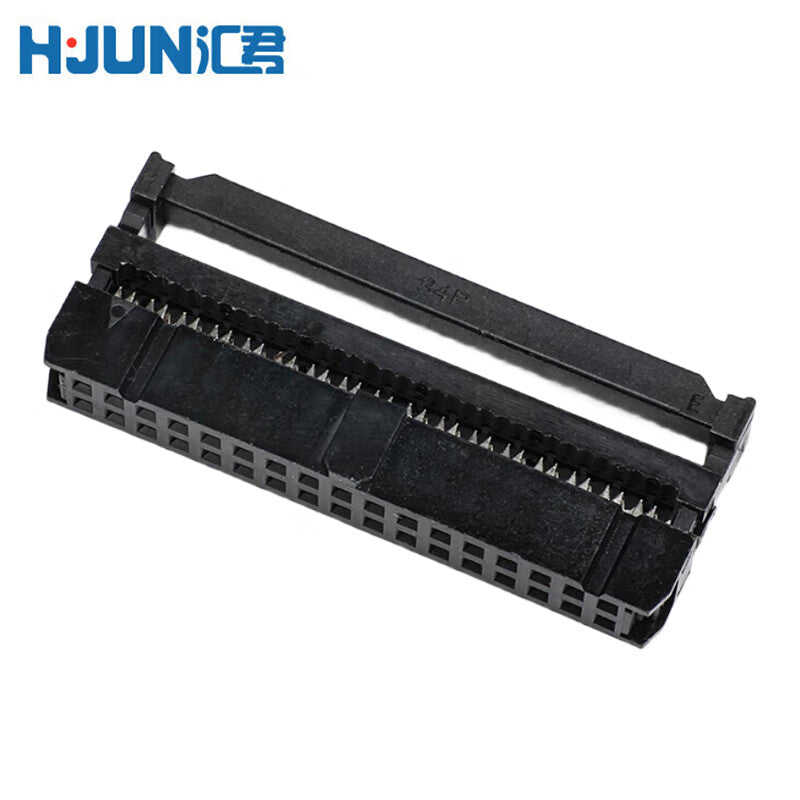 Huijun 2.54mm Pitch FC Plug IDC Horn Plug Flat LED Screen Connector 2.54mm FC-34P [10 Sets]