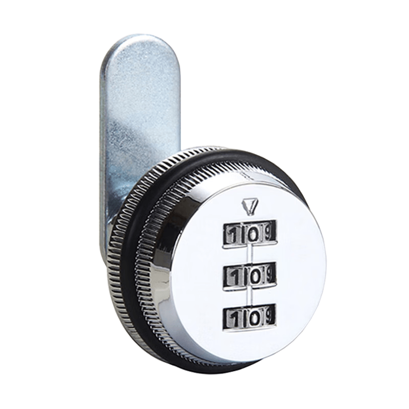Basic office desk drawer combination lock, rotary latch lock, locker lock, filing cabinet lock, mailbox lock, silver 20mm