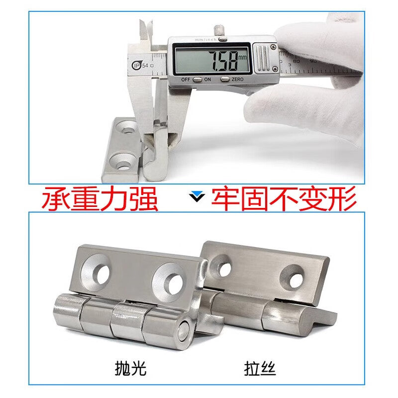Pango Precision Folding Hinge, Industrial Heavy Duty Hinge CL143 [304 Stainless Steel Brushed 50*50*4]