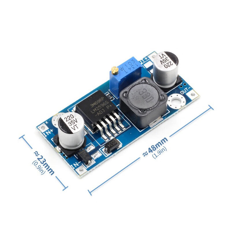 Ouhuayuan LM2596S DC-DC step-down power supply module, 3A adjustable step-down module, voltage regulator.