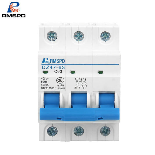 Shanghai People's RMSPD small circuit breaker DZ47 air switch circuit breaker 220V 25A 3P