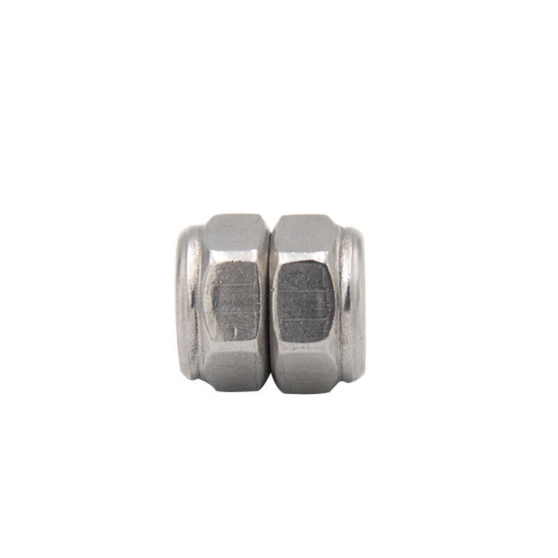 Winstein 304 Stainless Steel Hex Nuts M10 (10 pieces) Nylon Self-Locking Anti-Slip Anti-Loosening Thin Nuts DIN985 WSX260