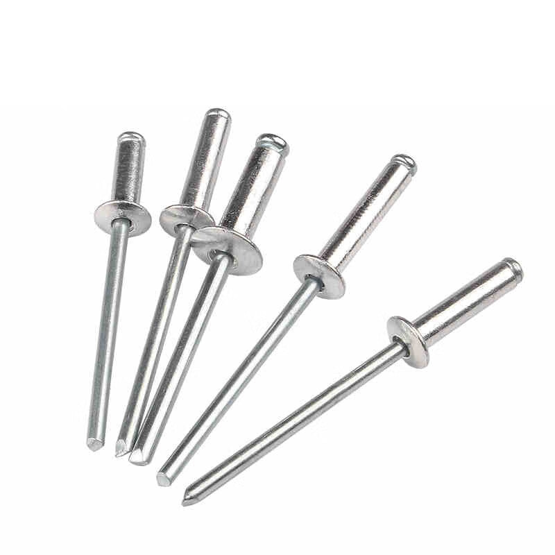 Deqi blind rivets, open-head round-head aluminum blind rivets, flat round head, 4.8*20mm (100 pieces)