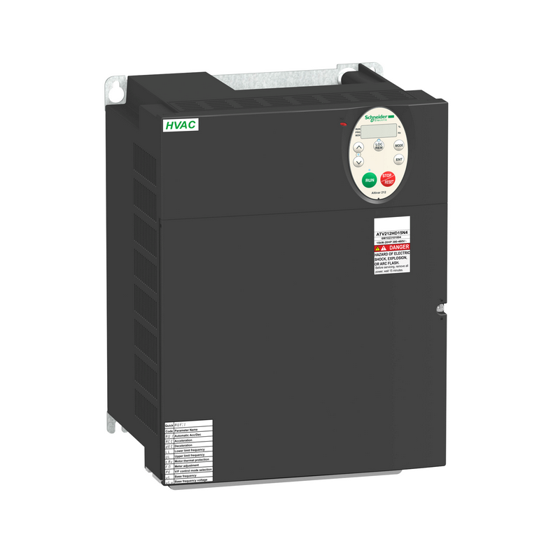 Schneider Electric inverter, three-phase, 380-480V, built-in EMC, IP21; ATV212HD15N4