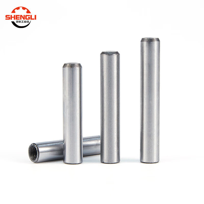 Saint-Struck Hardened and Quenched Internal Thread Cylindrical Pin GB120 Locating Pin, Tapping Pin, Pulling Pin, 45# Steel, M5*30 (Internal Thread M3) [50 Pieces]