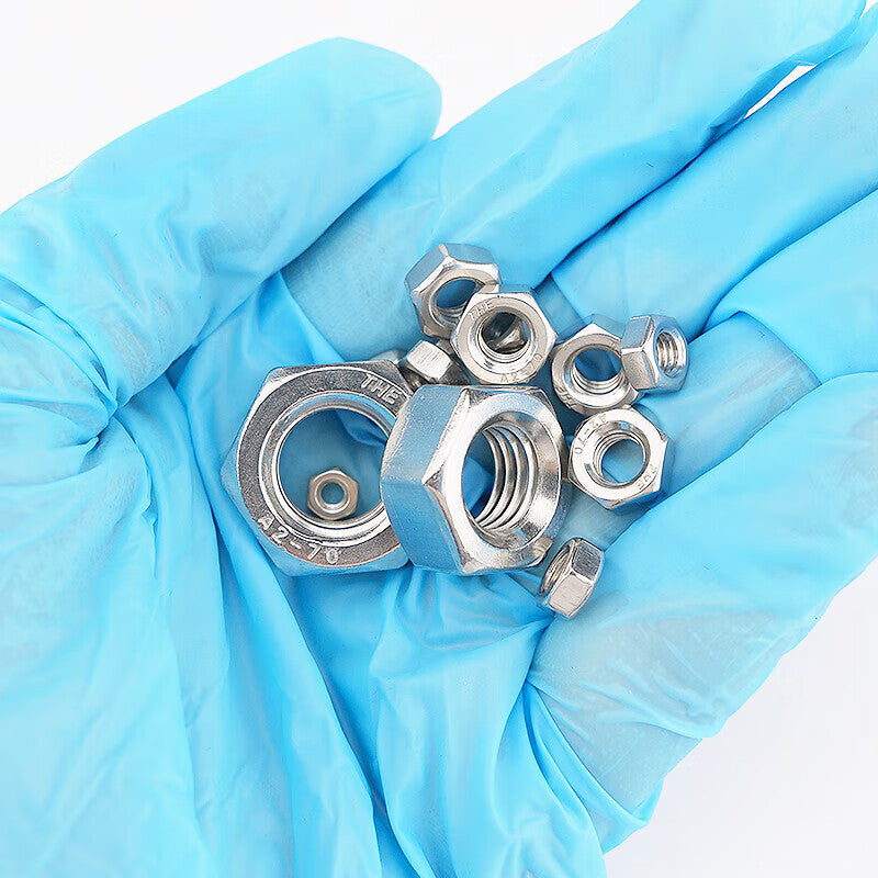 Haisdike HKD-427 304 Stainless Steel Hex Nuts and Screws, External Hex Nuts, Hex Screw Caps DIN934 M5 (200 pieces)