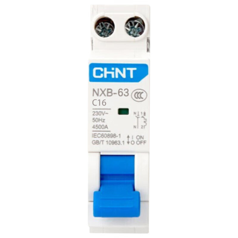 Chint miniature circuit breaker 1P+N 16A C 6kA NXB-63 1P+N C16